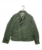 For The Weekend×Dickiesエフティダブリュー×ディッキーズ）の古着「コットンライダースジャケット」｜カーキ