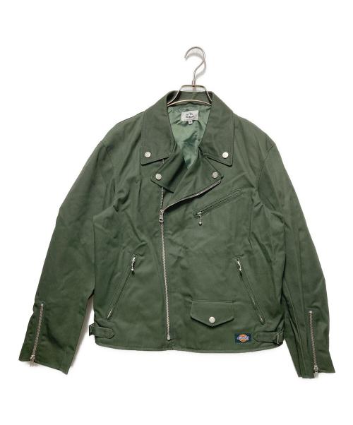 For The Weekend（エフティダブリュー）For The Weekend (エフティダブリュー) Dickies (ディッキーズ) コットンライダースジャケット カーキ サイズ:Ｍの古着・服飾アイテム
