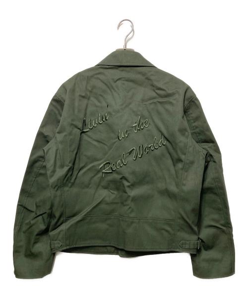 For The Weekend（エフティダブリュー）For The Weekend (エフティダブリュー) Dickies (ディッキーズ) コットンライダースジャケット カーキ サイズ:Ｍの古着・服飾アイテム