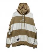 Aape BY A BATHING APEエーエイプ バイ アベイシングエイプ）の古着「HOODIE SWEATER」｜ホワイト×ベージュ