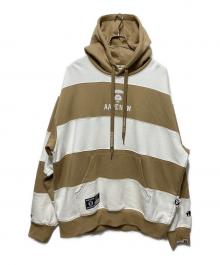 Aape BY A BATHING APE（エーエイプ バイ アベイシングエイプ）の古着「HOODIE SWEATER」｜ホワイト×ベージュ