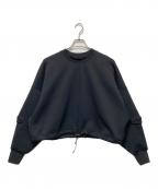 Ujohウジョー）の古着「ドローコードクロップドT」｜ブラック