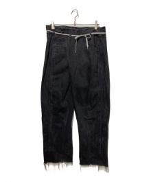 MAISON EUREKA（メゾンエウレカ）の古着「再構築デニムパンツ」｜ブラック