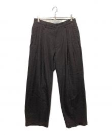 COOTIE PRODUCTIONS（クーティープロダクツ）の古着「タックパンツ」｜ブラウン