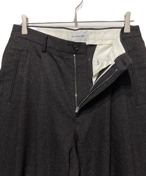 COOTIE PRODUCTIONS（クーティープロダクツ）COOTIE PRODUCTIONS (クーティープロダクツ) タックパンツ ブラウン サイズ:SMALLの古着・服飾アイテム