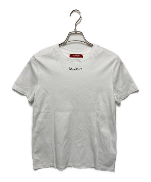 Max Mara Studio（マックスマーラ ストゥディオ）Max Mara Studio (マックスマーラ ストゥディオ) ロゴプリントTシャツ ホワイト サイズ:Mの古着・服飾アイテム