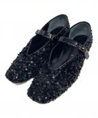 HENRI EN VARGOヘンリ エン ヴァーゴ）の古着「スパンコールメリージェーンパンプス」｜ブラック