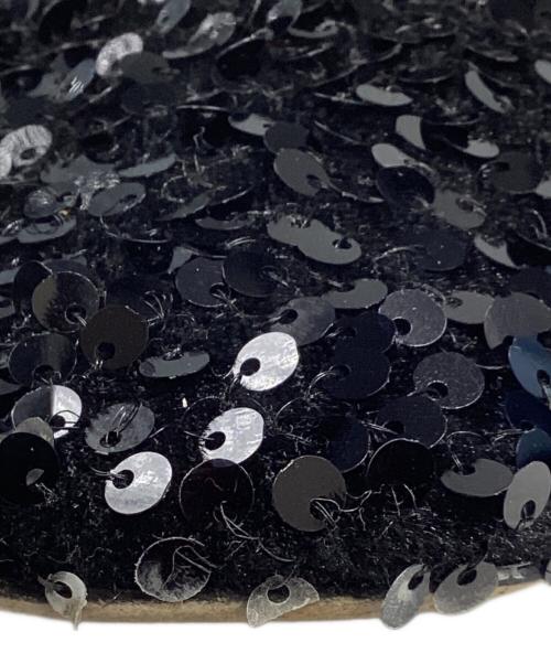 HENRI EN VARGO（ヘンリ エン ヴァーゴ）HENRI EN VARGO (ヘンリ エン ヴァーゴ) スパンコールメリージェーンパンプス ブラック サイズ:38の古着・服飾アイテム