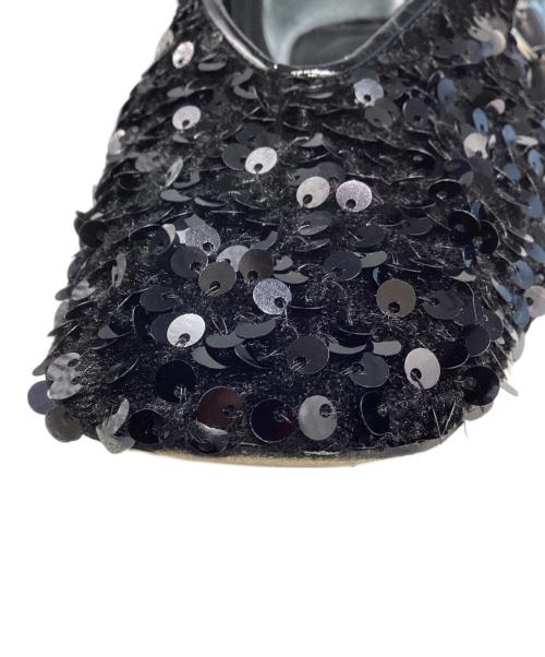 HENRI EN VARGO（ヘンリ エン ヴァーゴ）HENRI EN VARGO (ヘンリ エン ヴァーゴ) スパンコールメリージェーンパンプス ブラック サイズ:38の古着・服飾アイテム