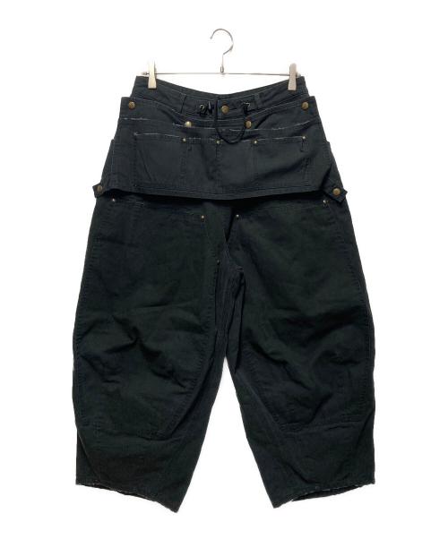 Needles（ニードルズ）Needles (ニードルズ) 11オンス オックスフォード エプロン ヒザデルパンツ ブラック サイズ:Ｓの古着・服飾アイテム