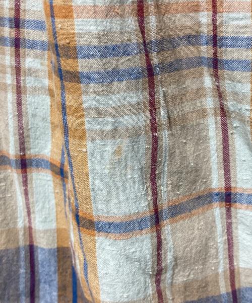 COMME des GARCONS（コムデギャルソン）COMME des GARCONS (コムデギャルソン) マドラスチェックフレアスカート ブルー×オレンジ サイズ:不明の古着・服飾アイテム