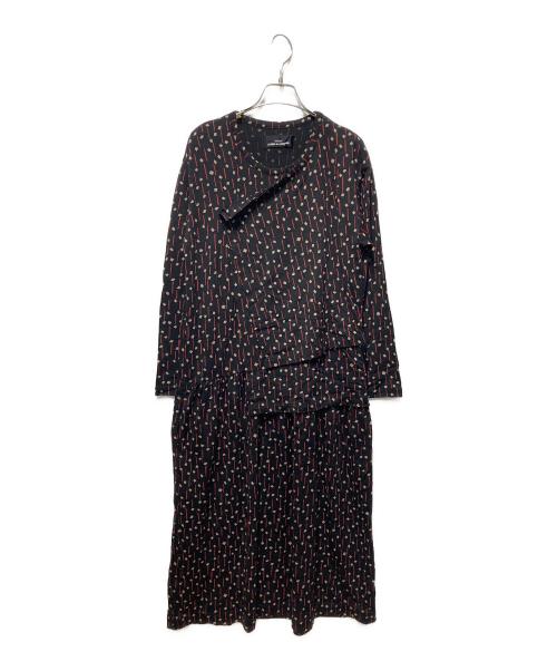 tricot COMME des GARCONS（トリココムデギャルソン）tricot COMME des GARCONS (トリココムデギャルソン) 総柄ワンピース ブラック サイズ:freeの古着・服飾アイテム