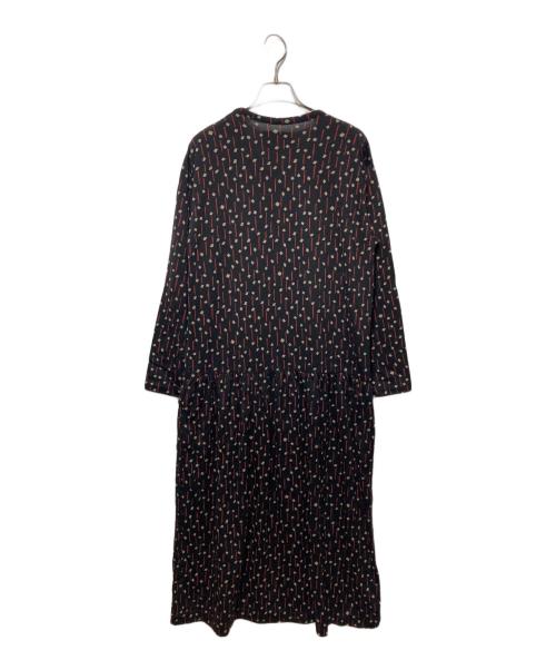 tricot COMME des GARCONS（トリココムデギャルソン）tricot COMME des GARCONS (トリココムデギャルソン) 総柄ワンピース ブラック サイズ:freeの古着・服飾アイテム