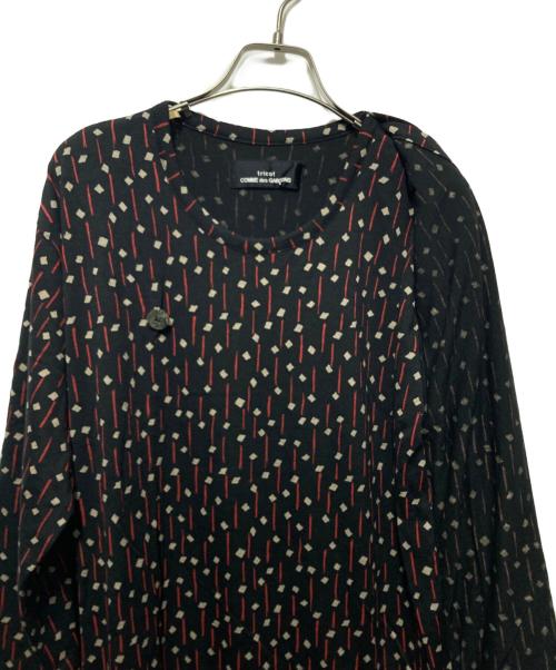tricot COMME des GARCONS（トリココムデギャルソン）tricot COMME des GARCONS (トリココムデギャルソン) 総柄ワンピース ブラック サイズ:freeの古着・服飾アイテム