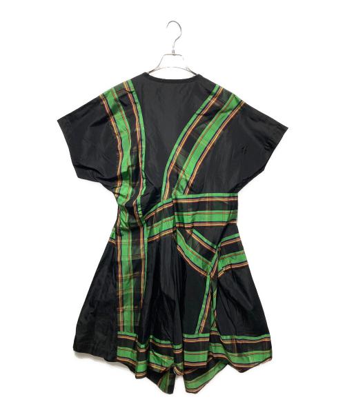 COMME des GARCONS（コムデギャルソン）COMME des GARCONS (コムデギャルソン) 総柄ワンピース ブラック×グリーン サイズ:Ｓの古着・服飾アイテム