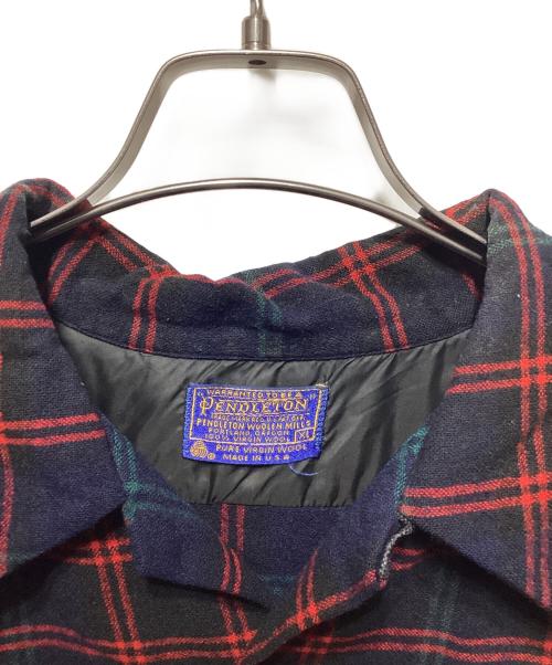 PENDLETON（ペンドルトン）PENDLETON (ペンドルトン) ボードシャツ ネイビー×レッド サイズ:XLの古着・服飾アイテム