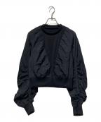 THINGS THAT MATTERシングスザットマター）の古着「STONE NYLON GATHER PULLOVER」｜ブラック