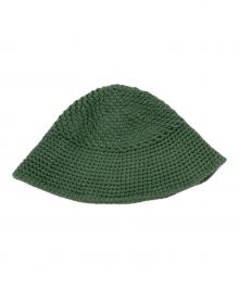 WIND AND SEA×kijima takayuki（ウィンダンシー×キジマタカユキ）の古着「Fishnet Recycled Hand Knit Sailor Hat」｜グリーン