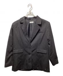 darich（ダーリッチ）の古着「ルーズシングルスタッズジャケット」｜ブラック