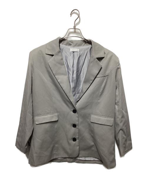 darich（ダーリッチ）darich (ダーリッチ) ルーズシングルスタッズジャケット グレー サイズ:freeの古着・服飾アイテム