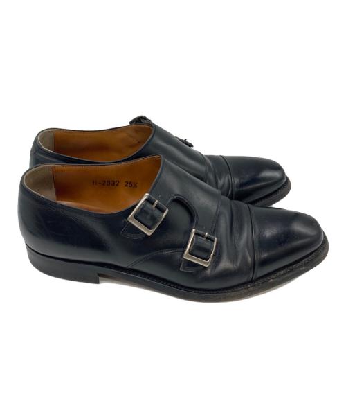 SCOTCH GRAIN（スコッチグレイン）SCOTCH GRAIN (スコッチグレイン) ダブルモンクストラップシューズ ブラック サイズ:25.5の古着・服飾アイテム