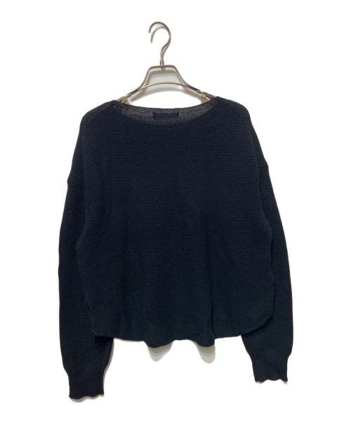 SIMPLICITE（シンプリシテ）SIMPLICITE (シンプリシテ) ガーター編みプルオーバー ブラック サイズ:-の古着・服飾アイテム