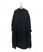 machattマチャット）の古着「リボンバックティアードドレスワンピース」｜ブラック