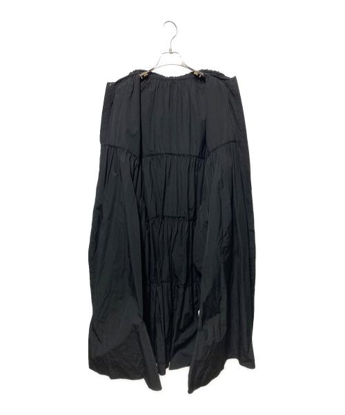 machatt（マチャット）machatt (マチャット) リボンバックティアードドレスワンピース ブラック サイズ:FREEの古着・服飾アイテム