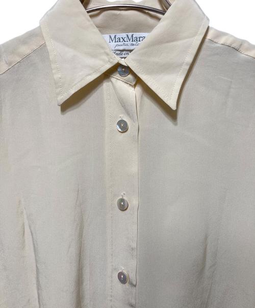 MaxMara（マックスマーラ）MaxMara (マックスマーラ) シルクシャツ ベージュ サイズ:38の古着・服飾アイテム