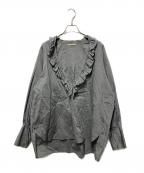 Curensologyカレンソロジー）の古着「シャンブレーフリルブラウス」｜グレー