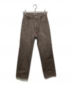 AURALEEオーラリー）の古着「HARD TWIST BROWN DENIM 5P PANTS」｜ブラウン