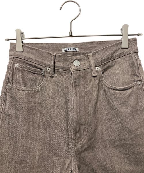 AURALEE（オーラリー）AURALEE (オーラリー) HARD TWIST BROWN DENIM 5P PANTS ブラウン サイズ:25の古着・服飾アイテム