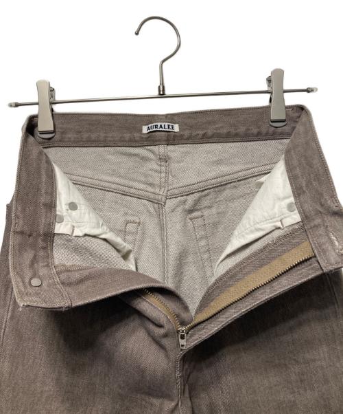 AURALEE（オーラリー）AURALEE (オーラリー) HARD TWIST BROWN DENIM 5P PANTS ブラウン サイズ:25の古着・服飾アイテム