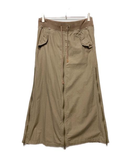 goa（ゴア）goa (ゴア) ギミックジップスカート ブラウン サイズ:Ｓの古着・服飾アイテム