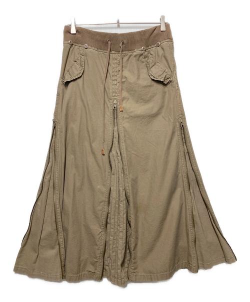 goa（ゴア）goa (ゴア) ギミックジップスカート ブラウン サイズ:Ｓの古着・服飾アイテム