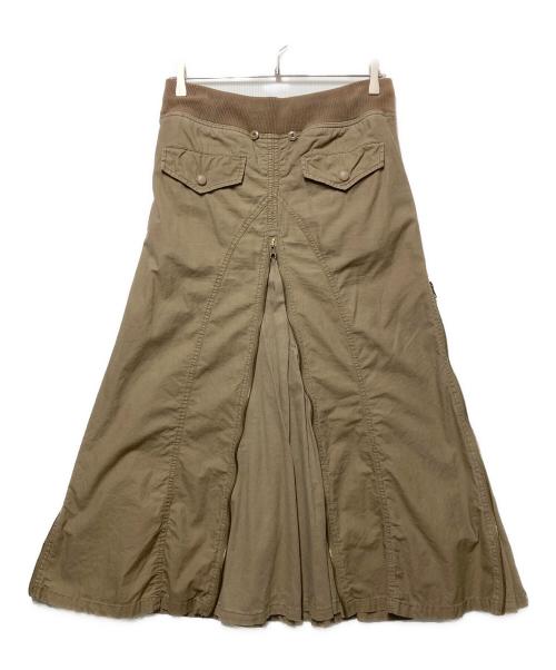 goa（ゴア）goa (ゴア) ギミックジップスカート ブラウン サイズ:Ｓの古着・服飾アイテム