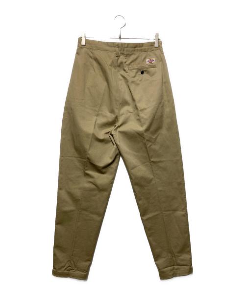 Dickies（ディッキーズ）Dickies (ディッキーズ) ok.soon (オクスン) 2tuck tapered chino pants ベージュ サイズ:Ｌの古着・服飾アイテム