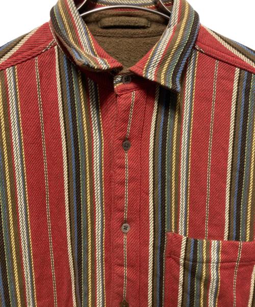 NIGEL CABOURN（ナイジェルケーボン）NIGEL CABOURN (ナイジェルケーボン) リバーシブル フランネル ブランケットシャツ レッド サイズ:50の古着・服飾アイテム