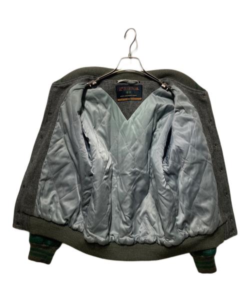 McGREGOR（マックレガー）McGREGOR (マックレガー) 90’Sウールレザースタジャン グリーン×グレー サイズ:Ｍの古着・服飾アイテム