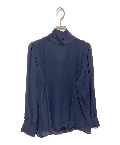 RUIRUE BOUTIQUE（ルイルエブティック）RUIRUE BOUTIQUE (ルイルエブティック) ペプラムジャケット＆シフォンセットアップ ネイビー サイズ:Mの古着・服飾アイテム