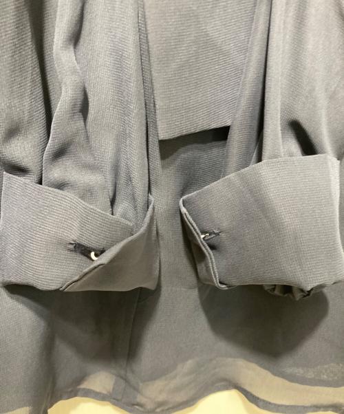 RUIRUE BOUTIQUE（ルイルエブティック）RUIRUE BOUTIQUE (ルイルエブティック) ペプラムジャケット＆シフォンセットアップ ネイビー サイズ:Mの古着・服飾アイテム