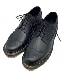 Dr.Martens（ドクターマーチン）の古着「イエローステッチブローグシューズ」｜ブラック