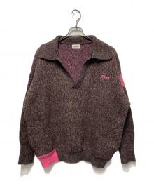 PAMM（パム）の古着「PAMMのスキッパーニット」｜ピンク