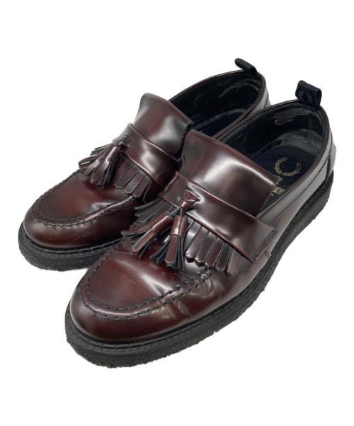 GEORGE COX（ジョージコックス）GEORGE COX (ジョージコックス) FRED PERRY (フレッドペリー) Tassel Loafer Leather ブラウン サイズ:4の古着・服飾アイテム