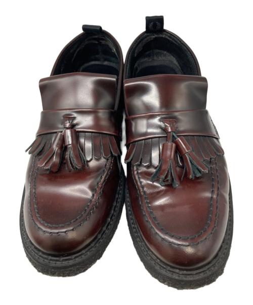 GEORGE COX（ジョージコックス）GEORGE COX (ジョージコックス) FRED PERRY (フレッドペリー) Tassel Loafer Leather ブラウン サイズ:4の古着・服飾アイテム
