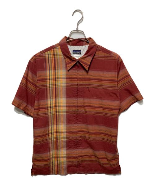 Patagonia（パタゴニア）Patagonia (パタゴニア) サイドバーンシャツ レッド×オレンジ サイズ:Mの古着・服飾アイテム