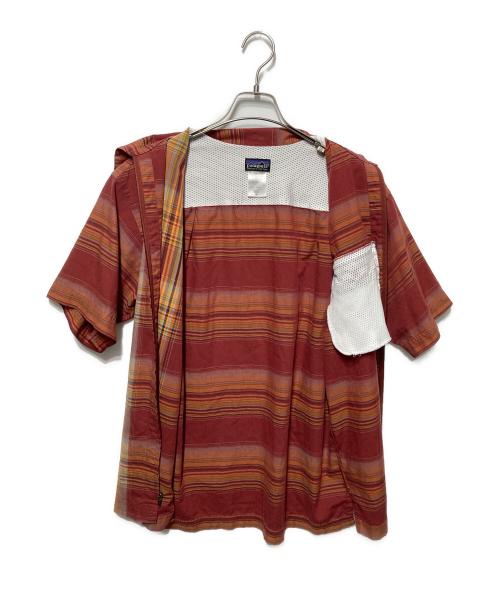 Patagonia（パタゴニア）Patagonia (パタゴニア) サイドバーンシャツ レッド×オレンジ サイズ:Mの古着・服飾アイテム