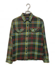 Patagonia（パタゴニア）の古着「フィヨルドフランネルシャツ」｜グリーン×イエロー