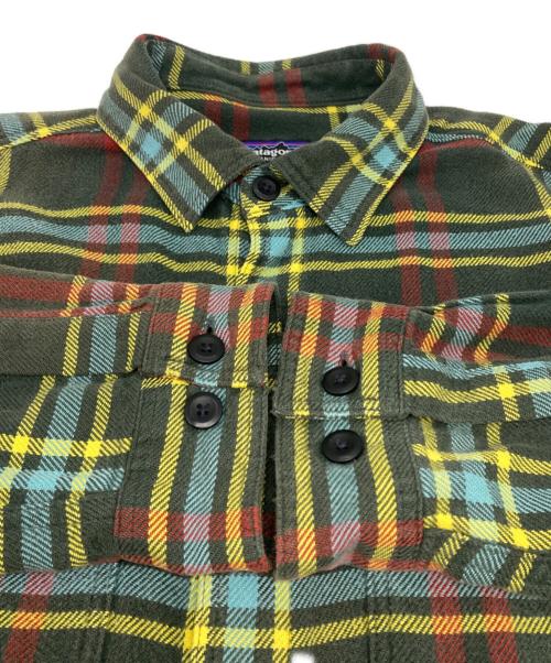 Patagonia（パタゴニア）Patagonia (パタゴニア) フィヨルドフランネルシャツ グリーン×イエロー サイズ:Ｓの古着・服飾アイテム