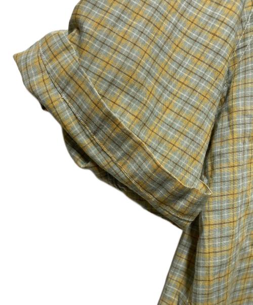 Manhattan（マンハッタン）Manhattan (マンハッタン) チェックシャツ グリーン×イエロー サイズ:Ｌの古着・服飾アイテム